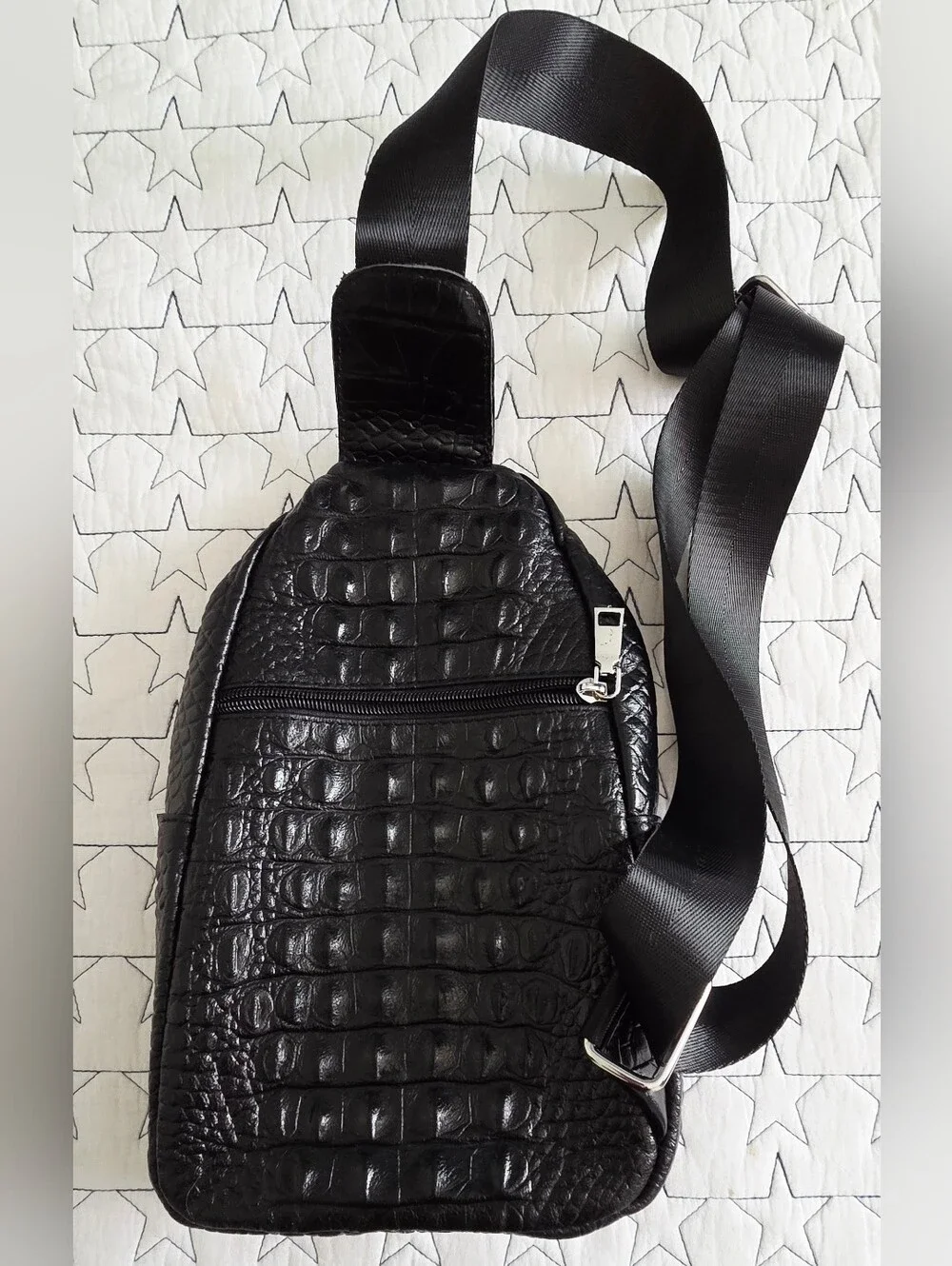 Vintage Leather Animal Paw Crossbody/Chest Day Sling Bag for Men or Women